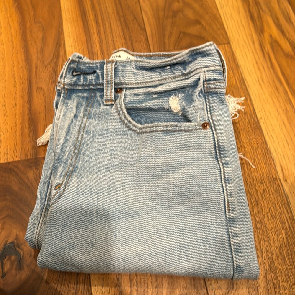 High rise flared Abercrombie light wash jeans